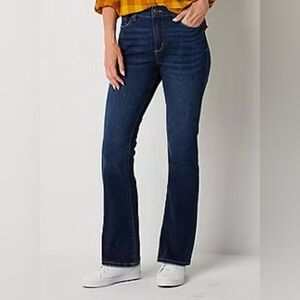 St. John's Bay Womens Mid Rise Bootcut Jean. Dark Blue Jet Color — Never Worn!